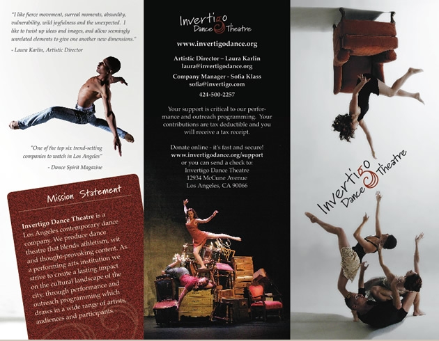StirStudios Print Portfolio | Invertigo Dance Theatre