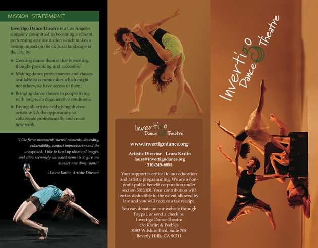 StirStudios Print Portfolio | Invertigo Dance Theatre