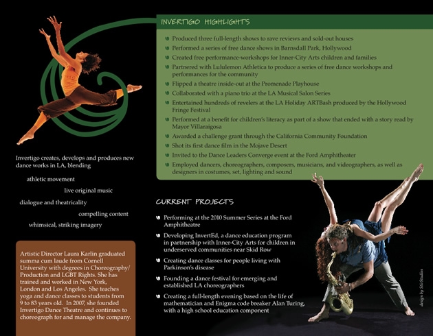 StirStudios Print Portfolio | Invertigo Dance Theatre