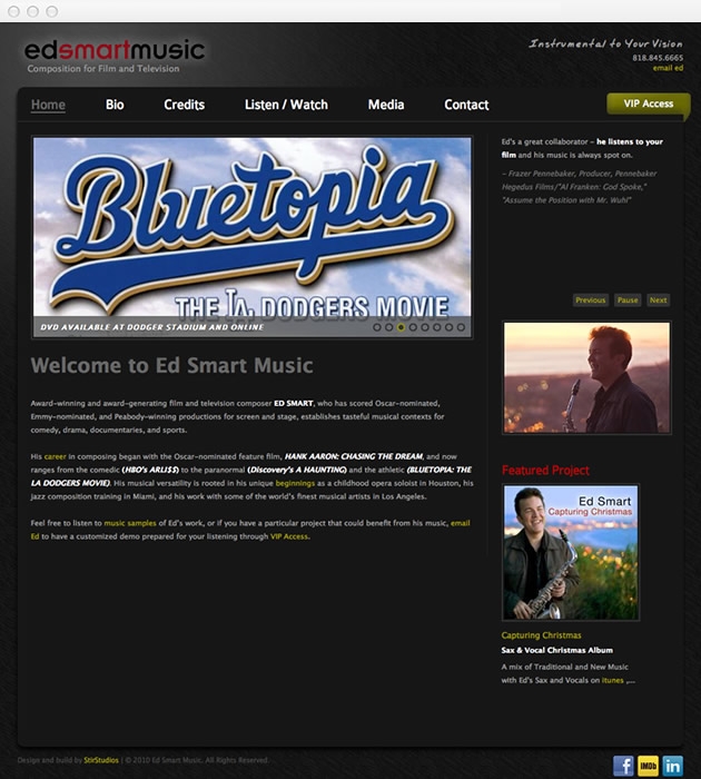 StirStudios Web Portfolio | Ed Smart Music