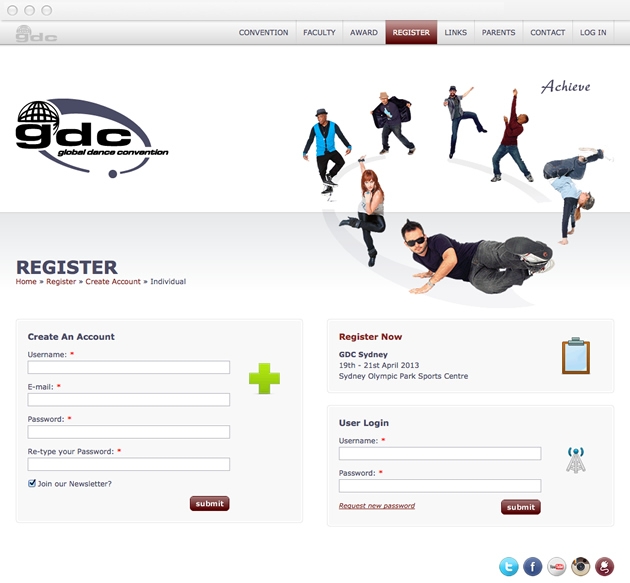 StirStudios Web Portfolio | Global Dance Convention
