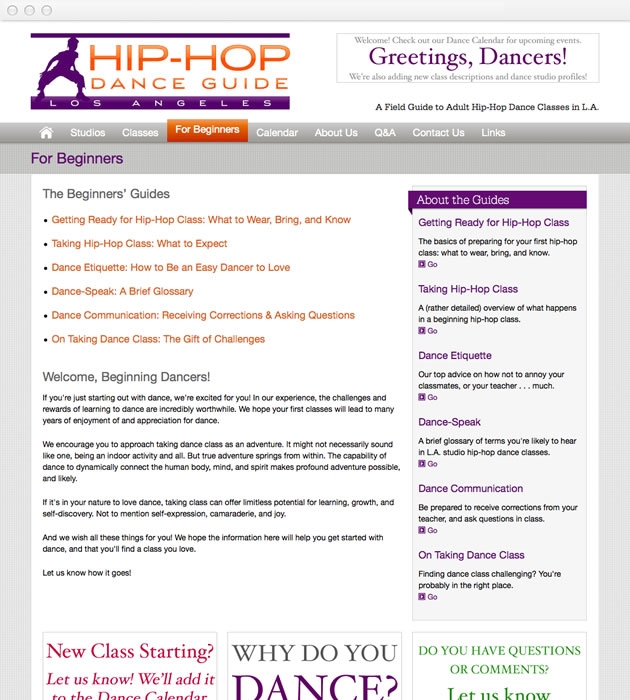 StirStudios Web Portfolio | Hip-Hop Dance Guide