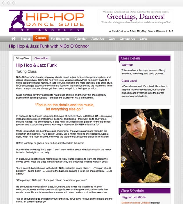 StirStudios Web Portfolio | Hip-Hop Dance Guide