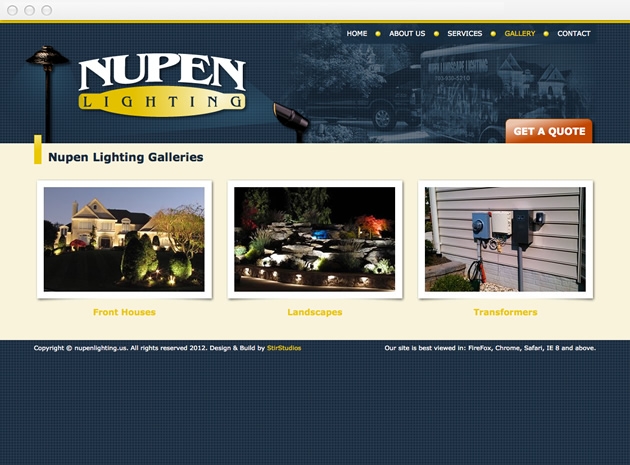 StirStudios Web Portfolio | Nupen Lighting