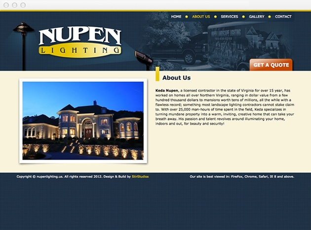 StirStudios Web Portfolio | Nupen Lighting