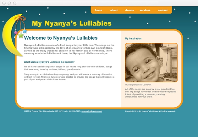StirStudios Web Portfolio | My Nyanya's Lullabies