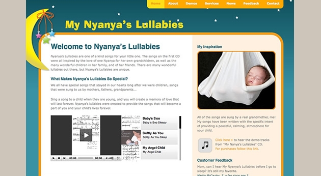 StirStudios Web Portfolio | My Nyanya's Lullabies