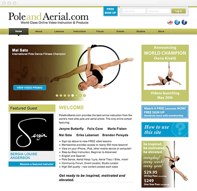 StirStudios Web Portfolio | PoleAndAerial.com