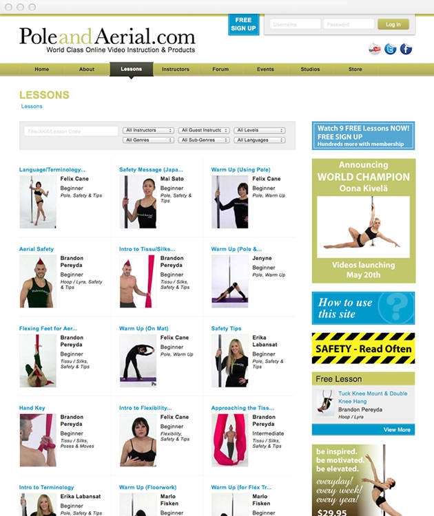 StirStudios Web Portfolio | PoleAndAerial.com