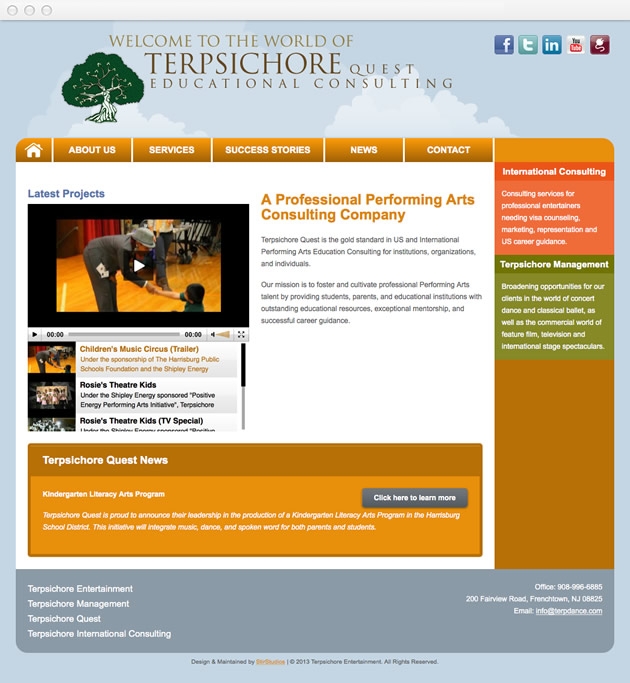 StirStudios Web Portfolio | Terpsichore Entertainment